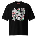 Free Palestine Stickers Oversized T-shirt