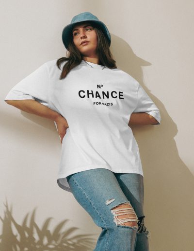 No Chance for Nazis Oversized T-shirt