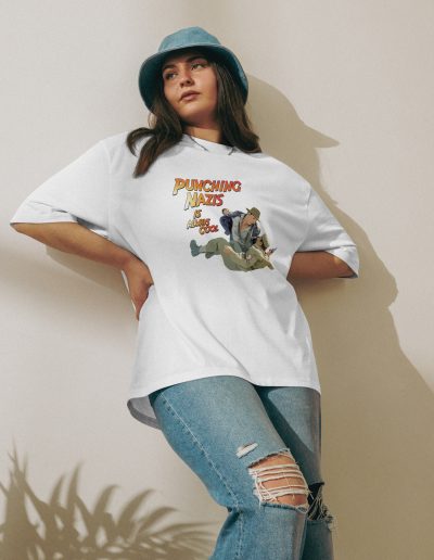 Punching Nazis Is Always Cool Oversized T-shirt