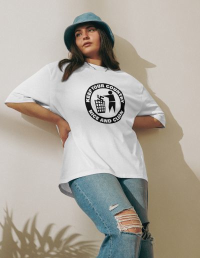 Keep Your Country Nice and Clean Oversized T-shirt