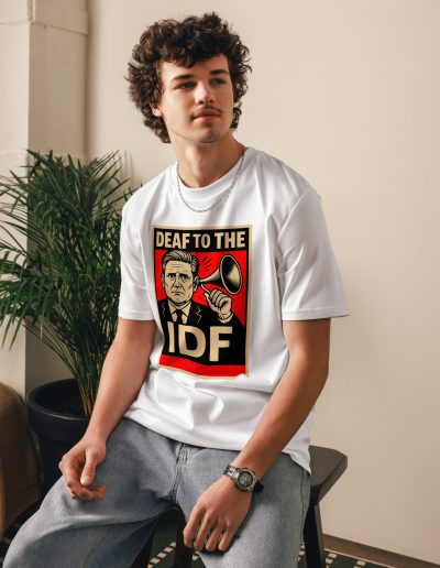 Keir Starmer Deaf To The IDF Unisex Organic T-shirt
