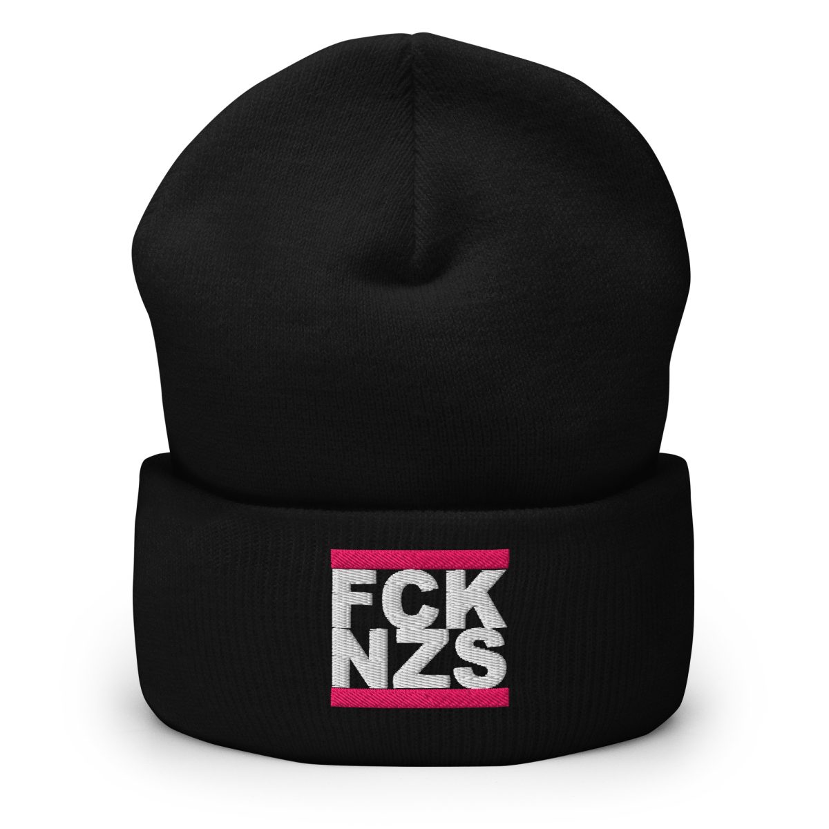FCK NZS Pink Cuffed Beanie