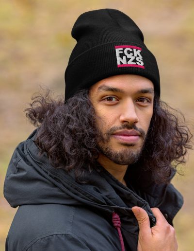 FCK NZS Pink Cuffed Beanie
