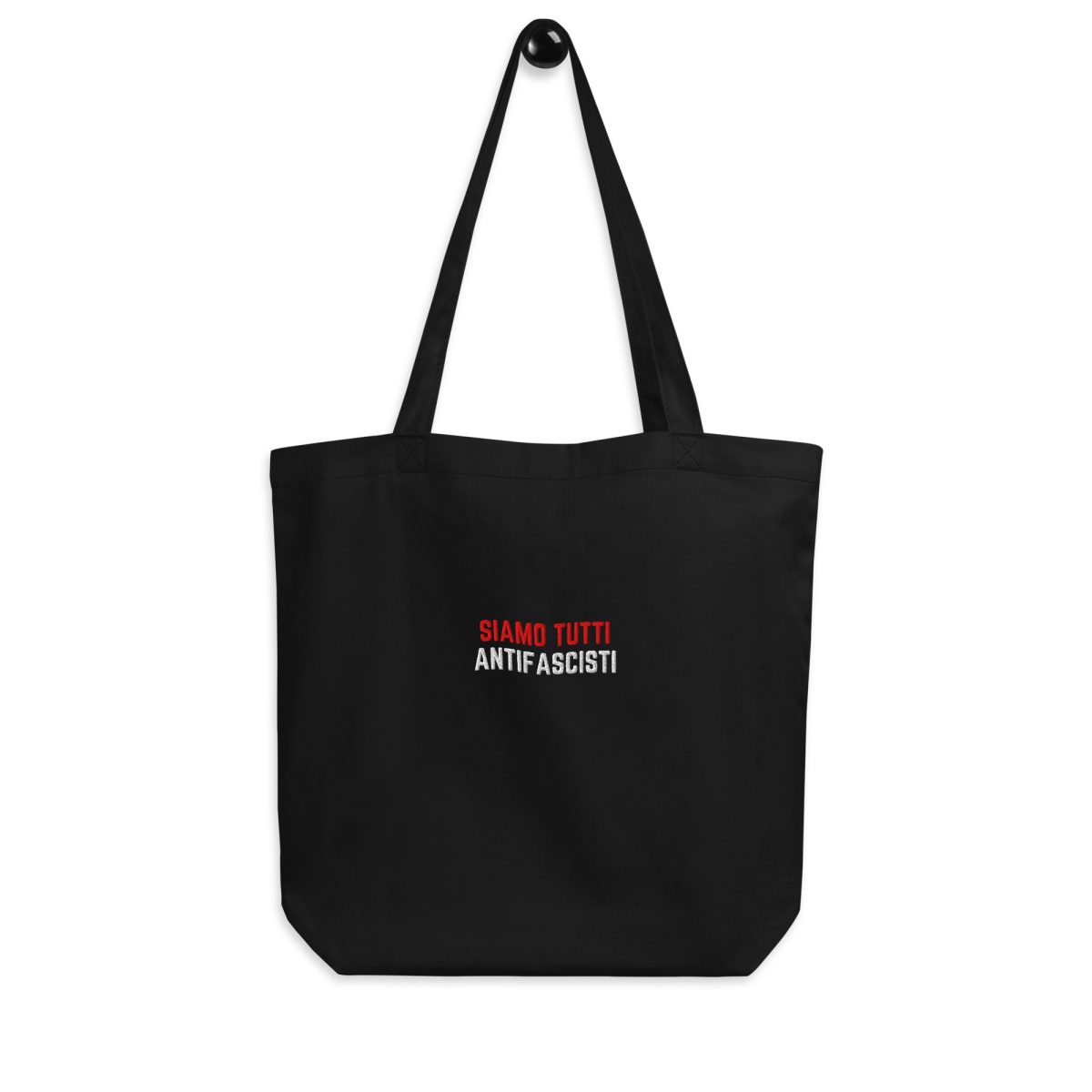 Siamo Tutti Antifascisti Embroidery Organic Tote Bag