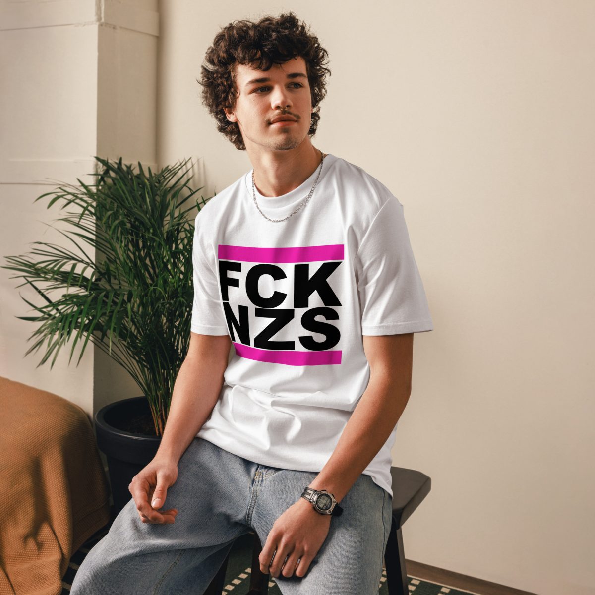 FCK NZS Pink Unisex Organic T-shirt