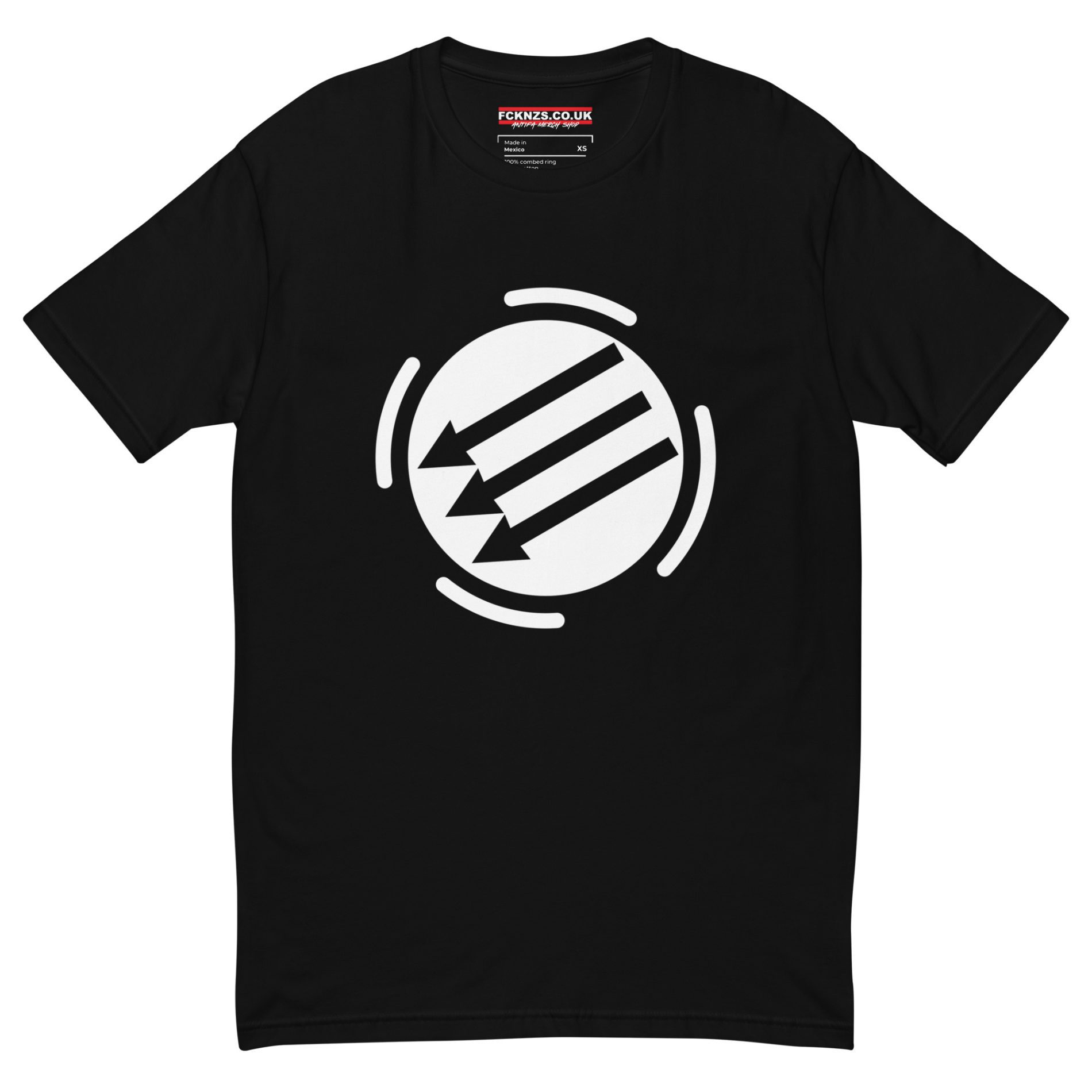 Three Arrows Men's Fitted T-Shirt | Antifa Merch Shop